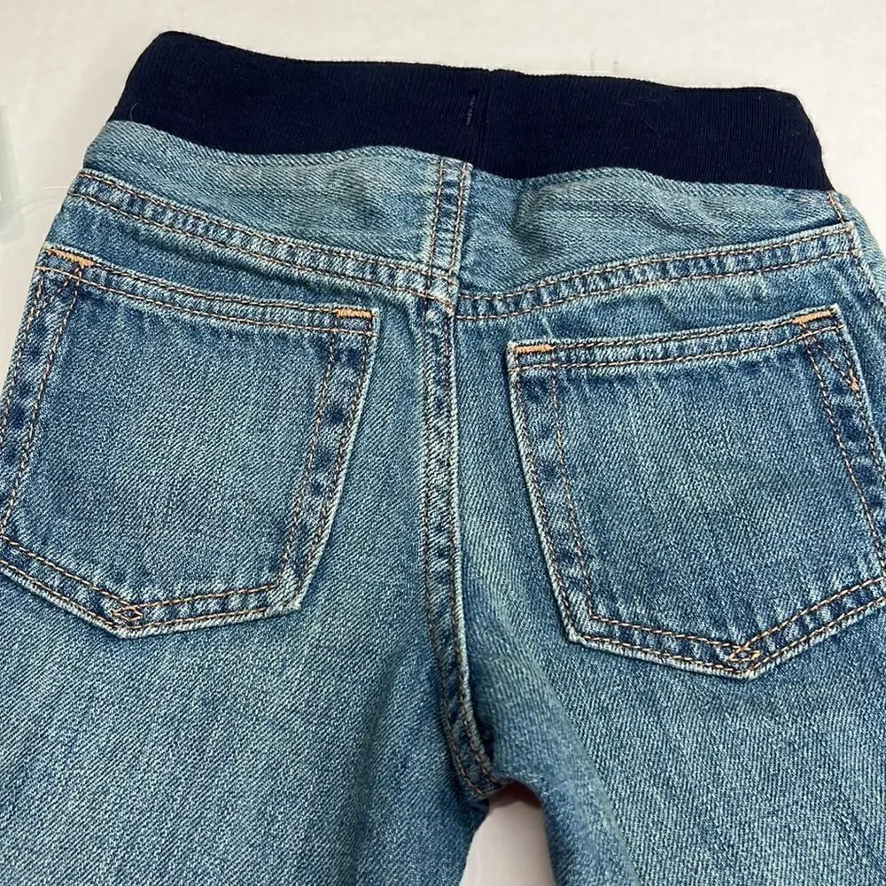 Baby Gap pull-on blue jeans drawstring waist size 3 years NWT
